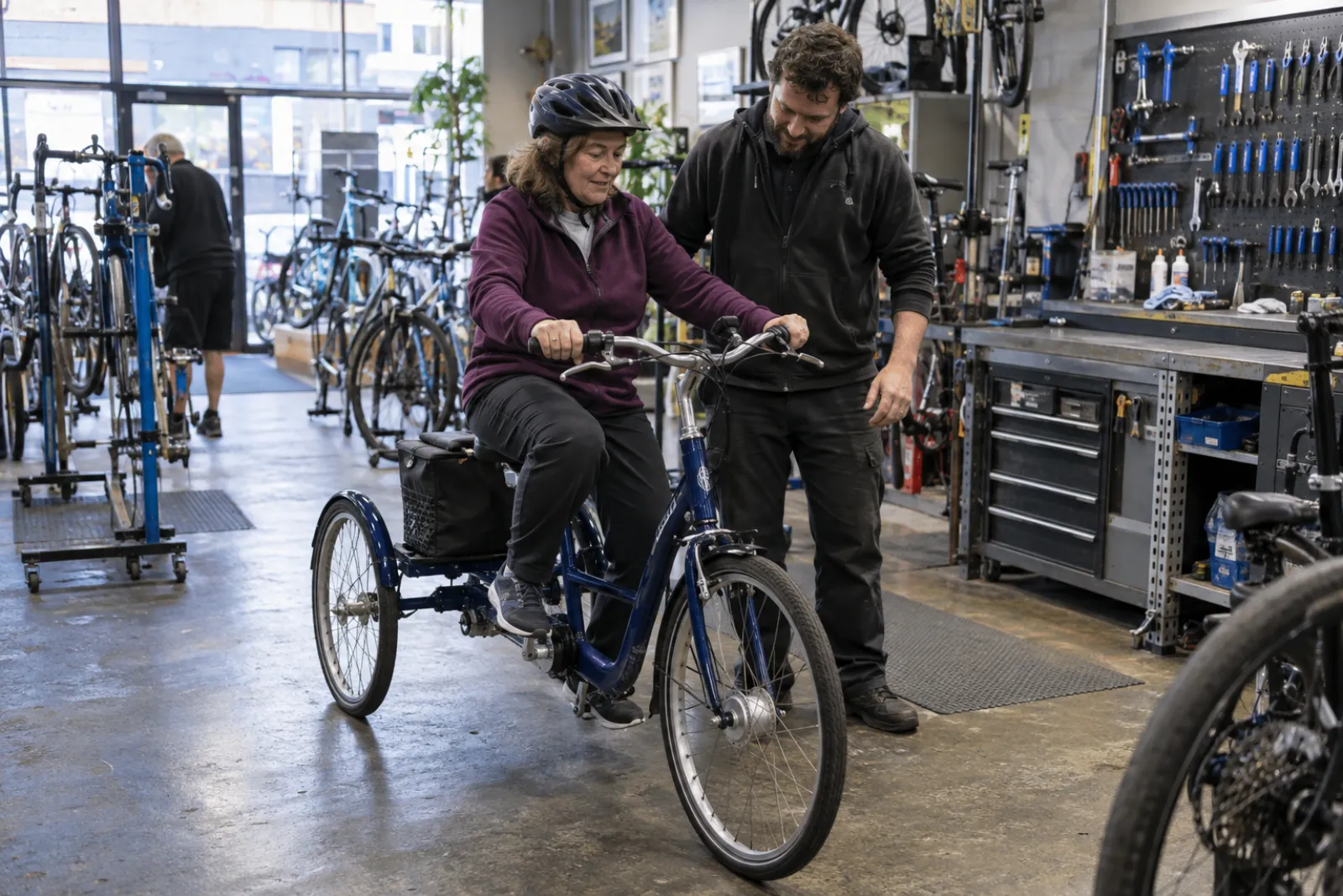 adult rider back cycling (with consent)