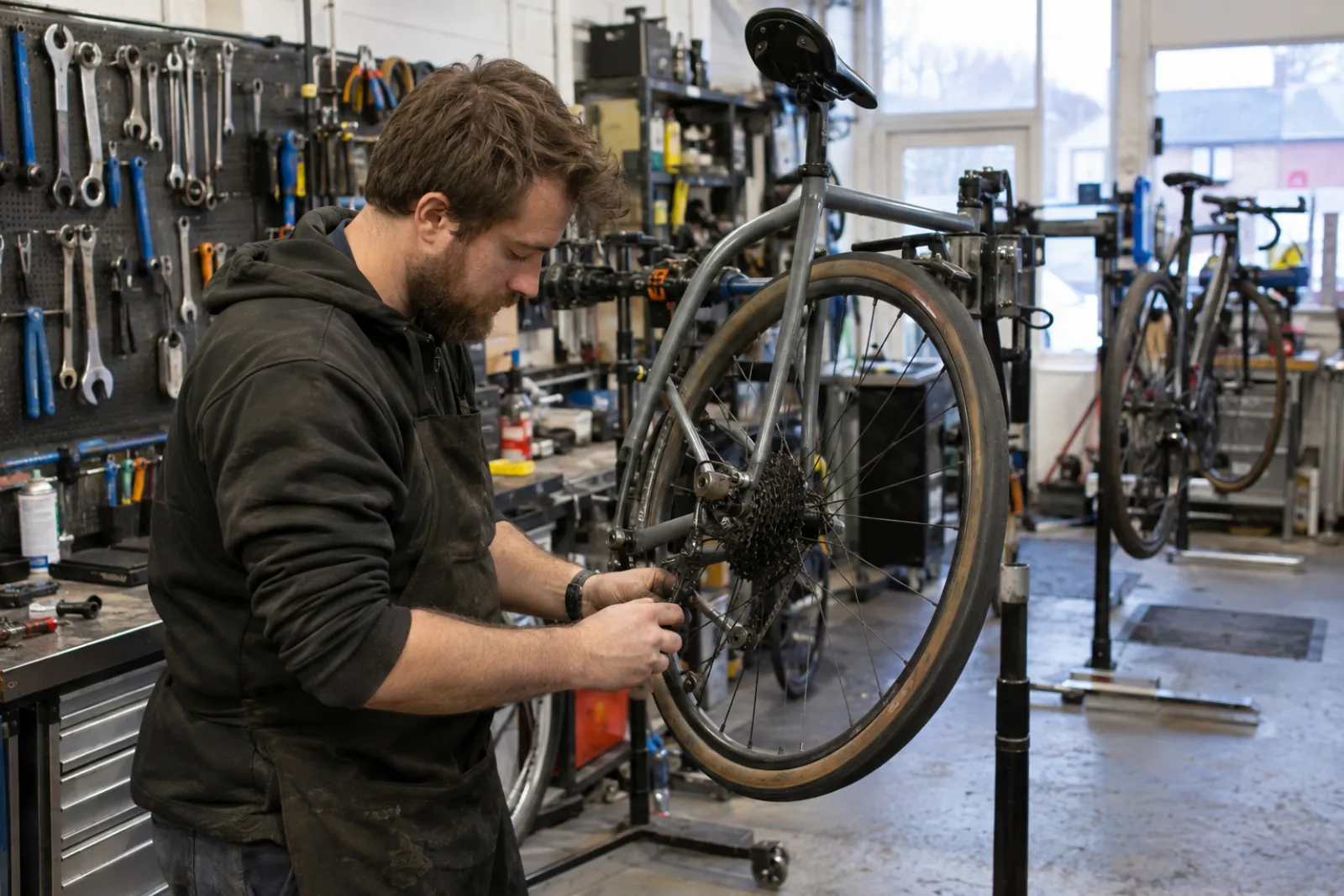 Gravel frame & drivetrain detail