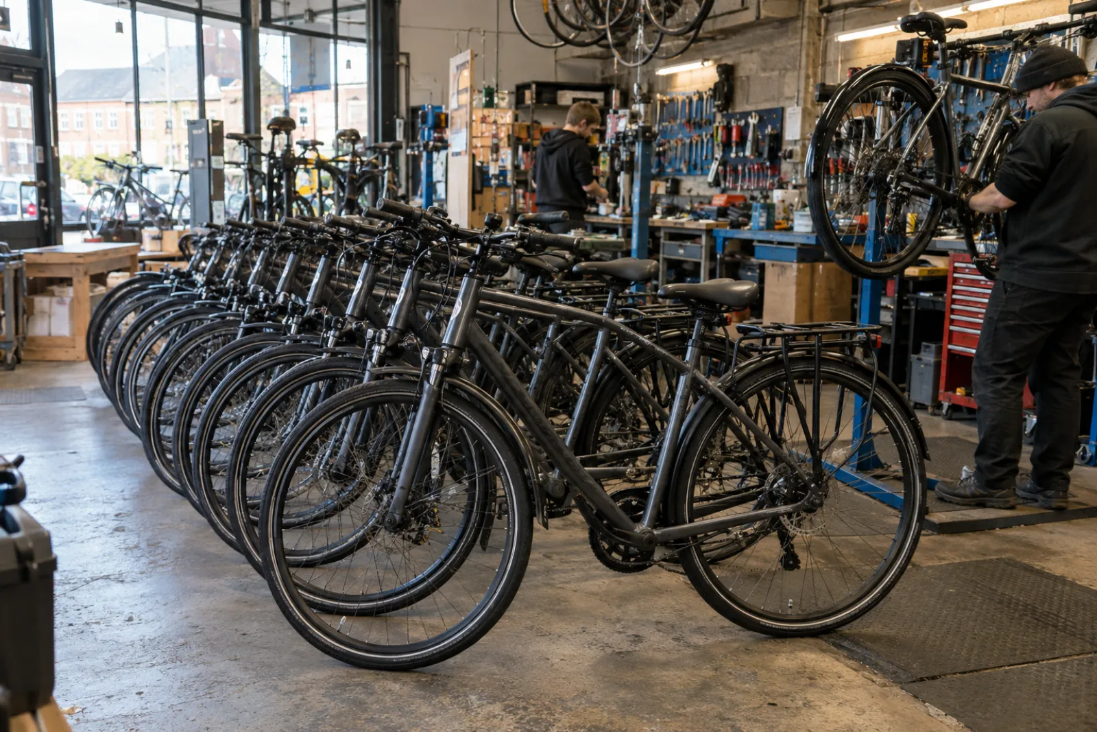 fleet bikes ready to go