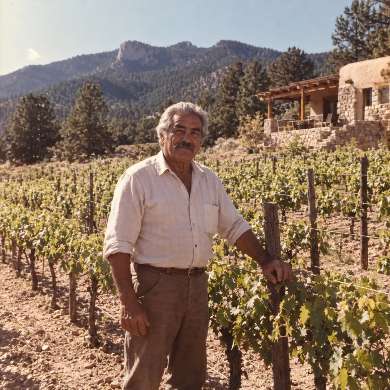 to come · Eduardo among the vines he first planted in 1982