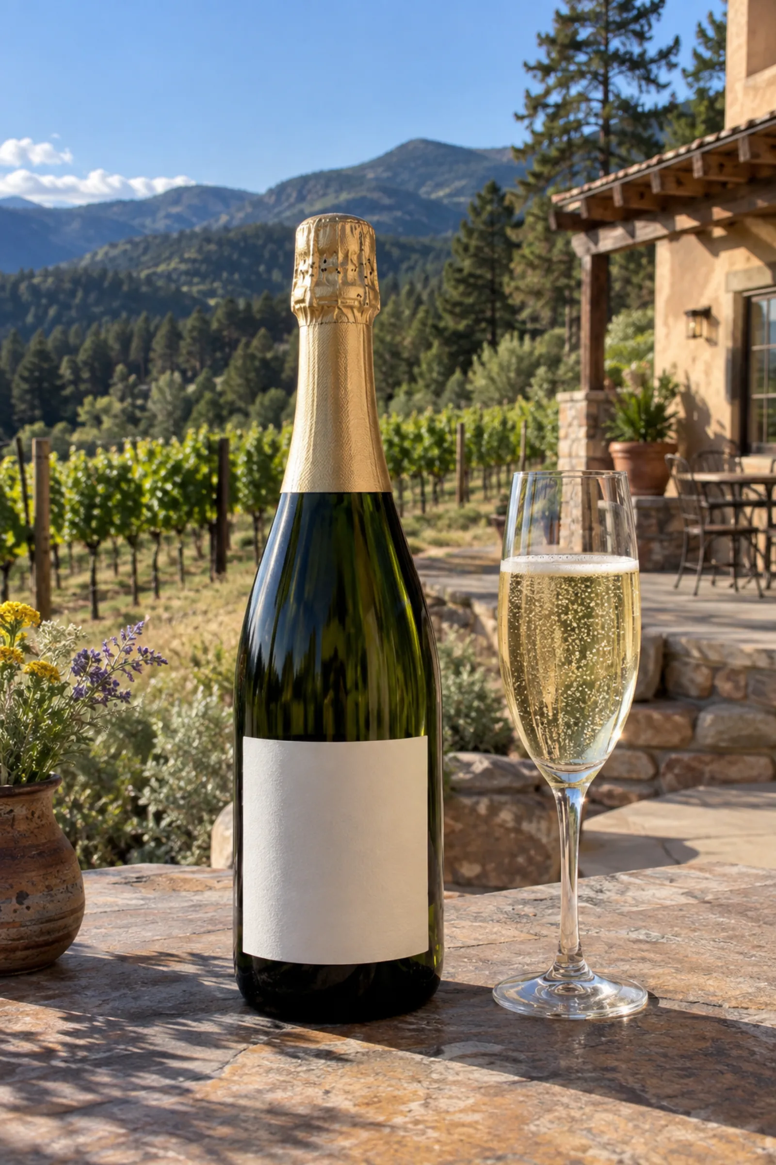 the tasting room and terrace