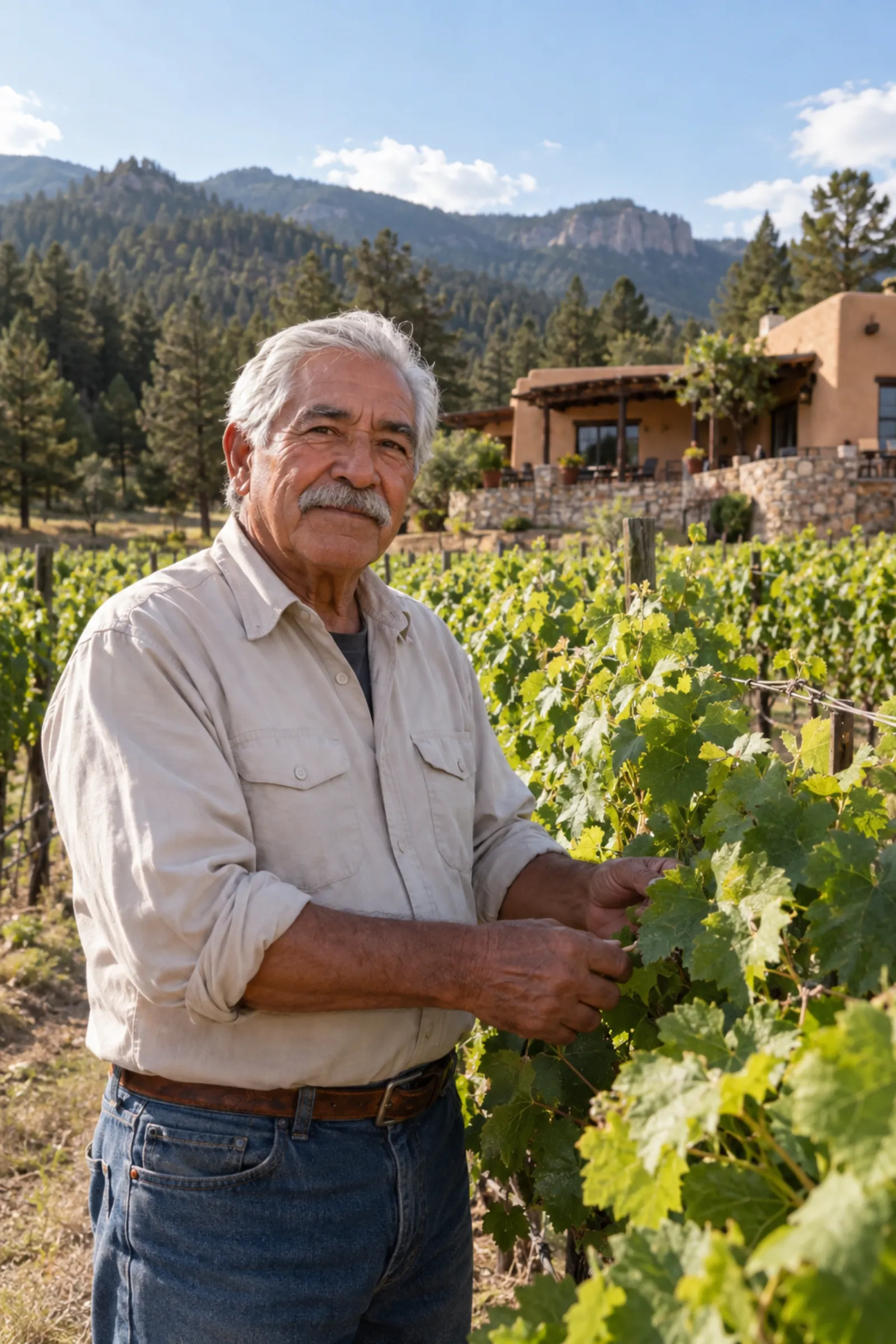 Eduardo today, among the vines
